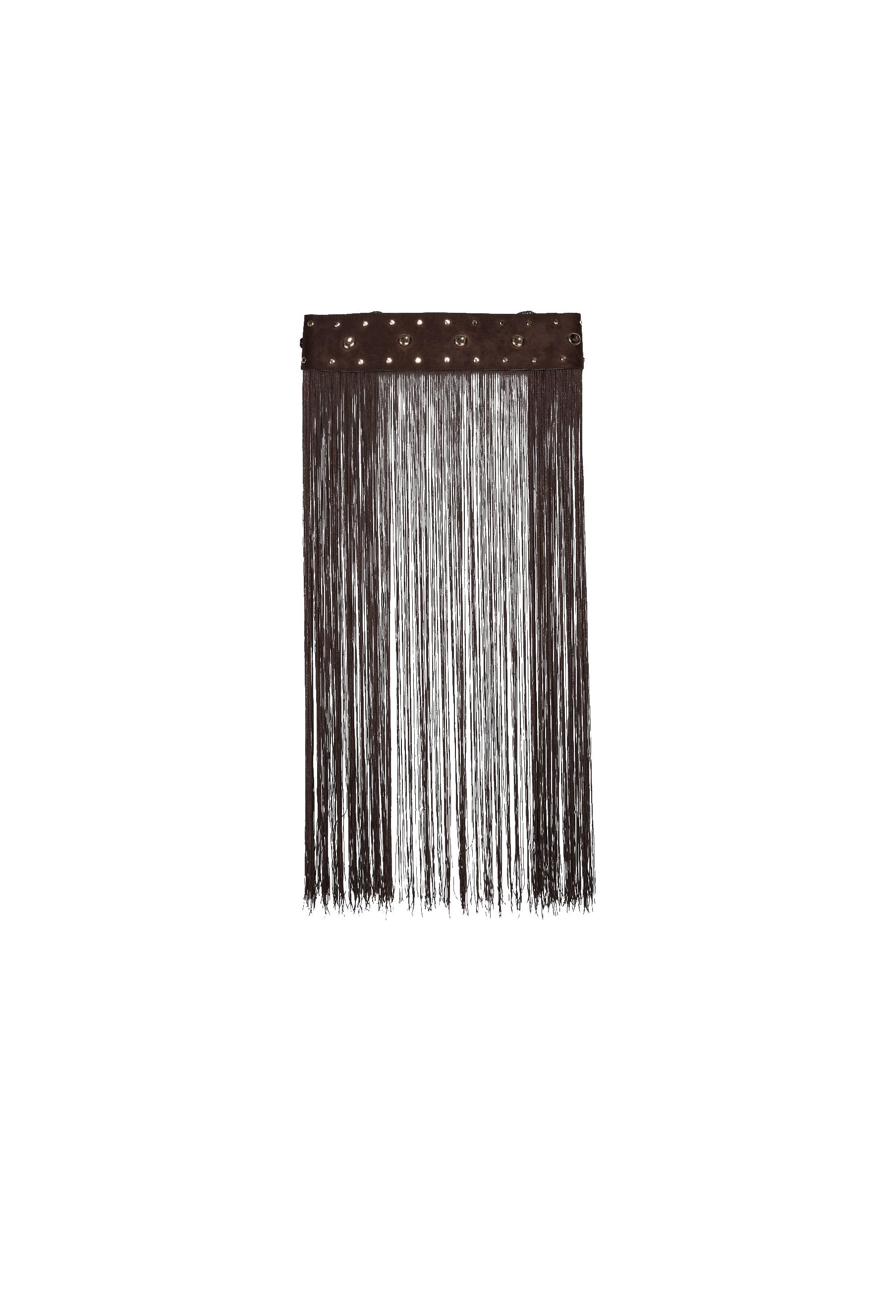 Fringed belt — Brown
