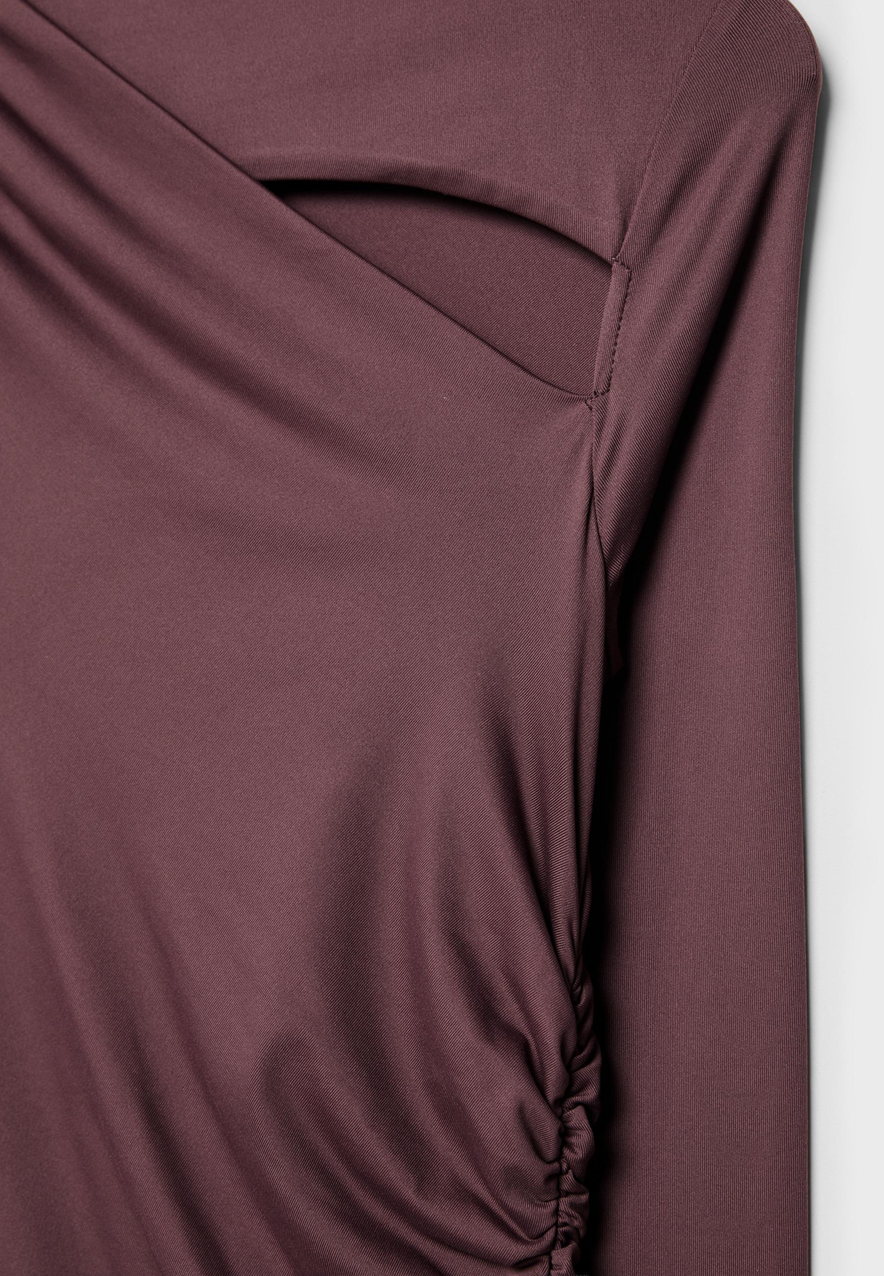 Asymmetric cut-out long sleeve midi dress