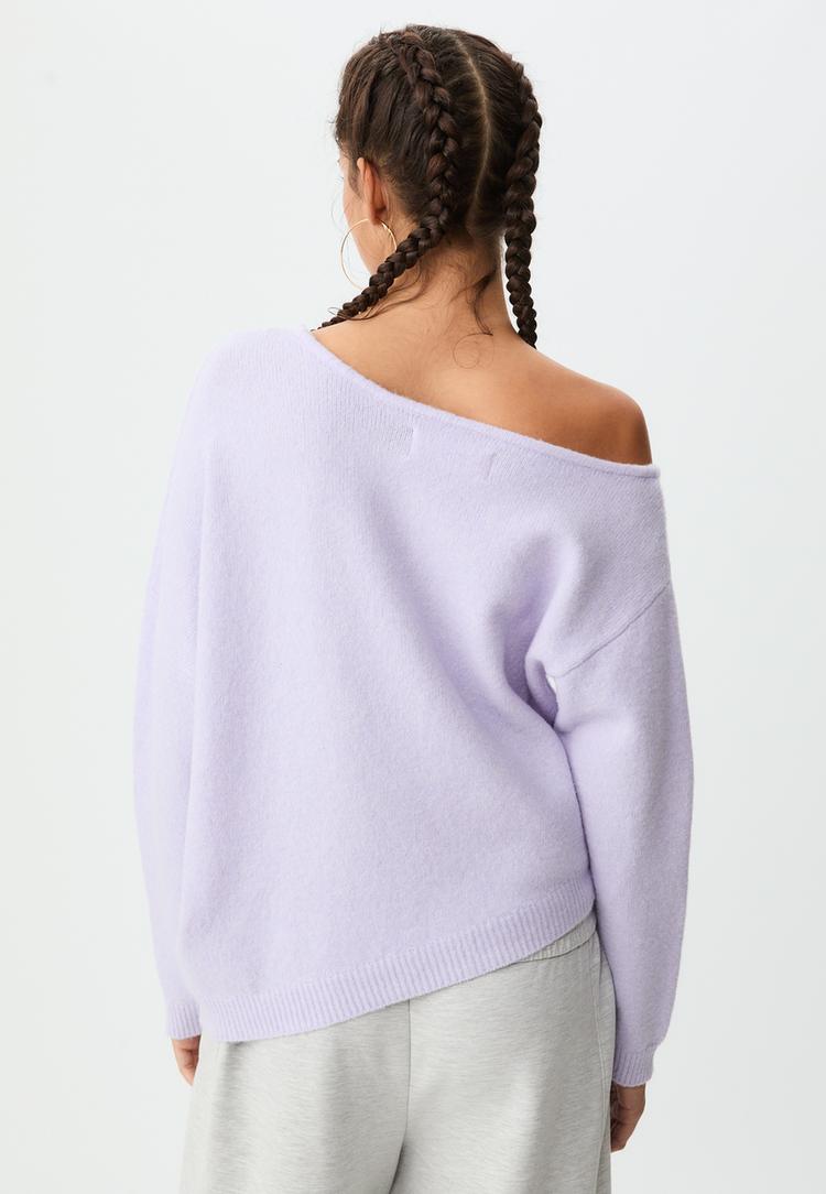 camisola de malha assimetrica