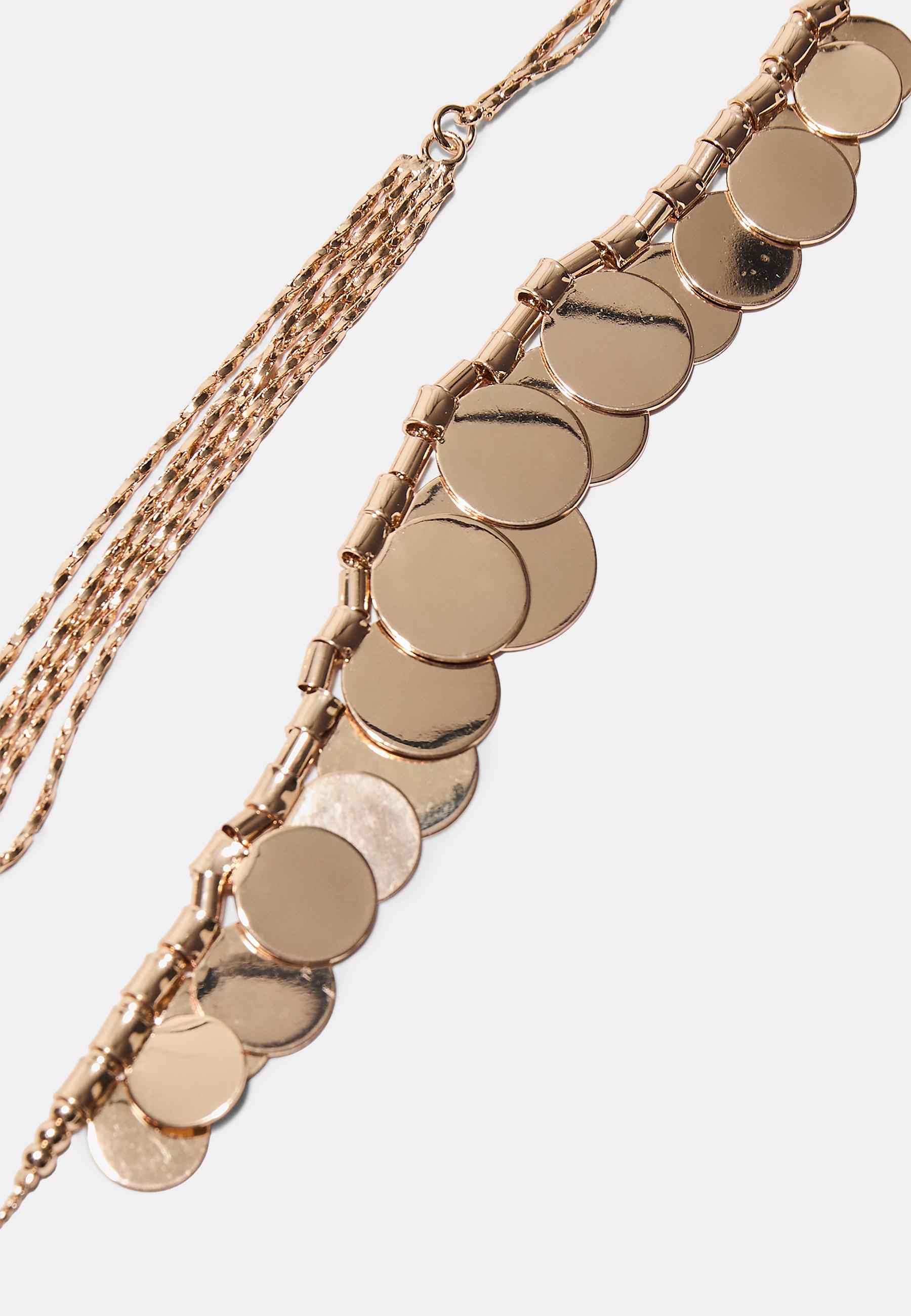 Set of 2 long necklaces — Gold