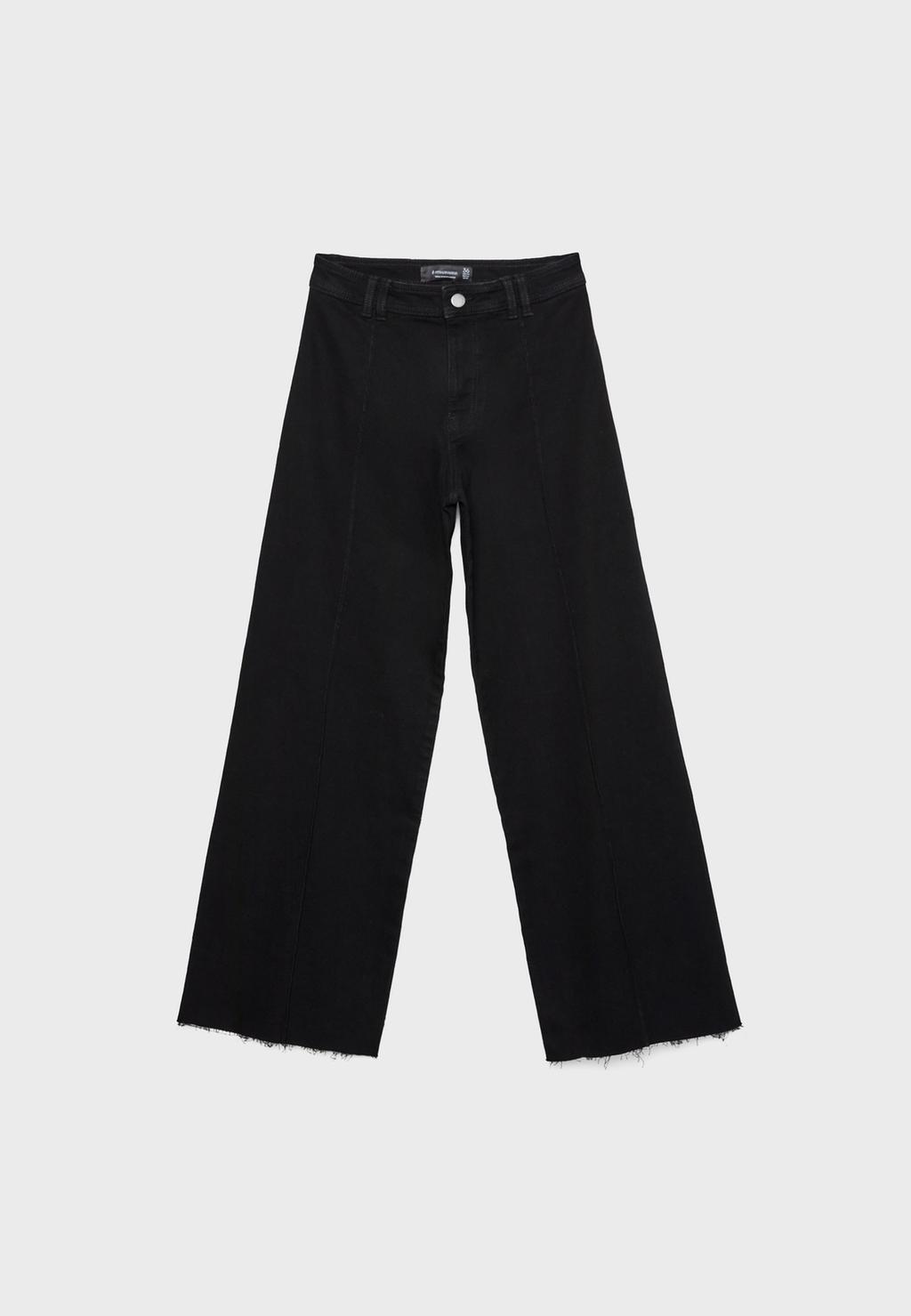 D63 Jeans wide leg costuras