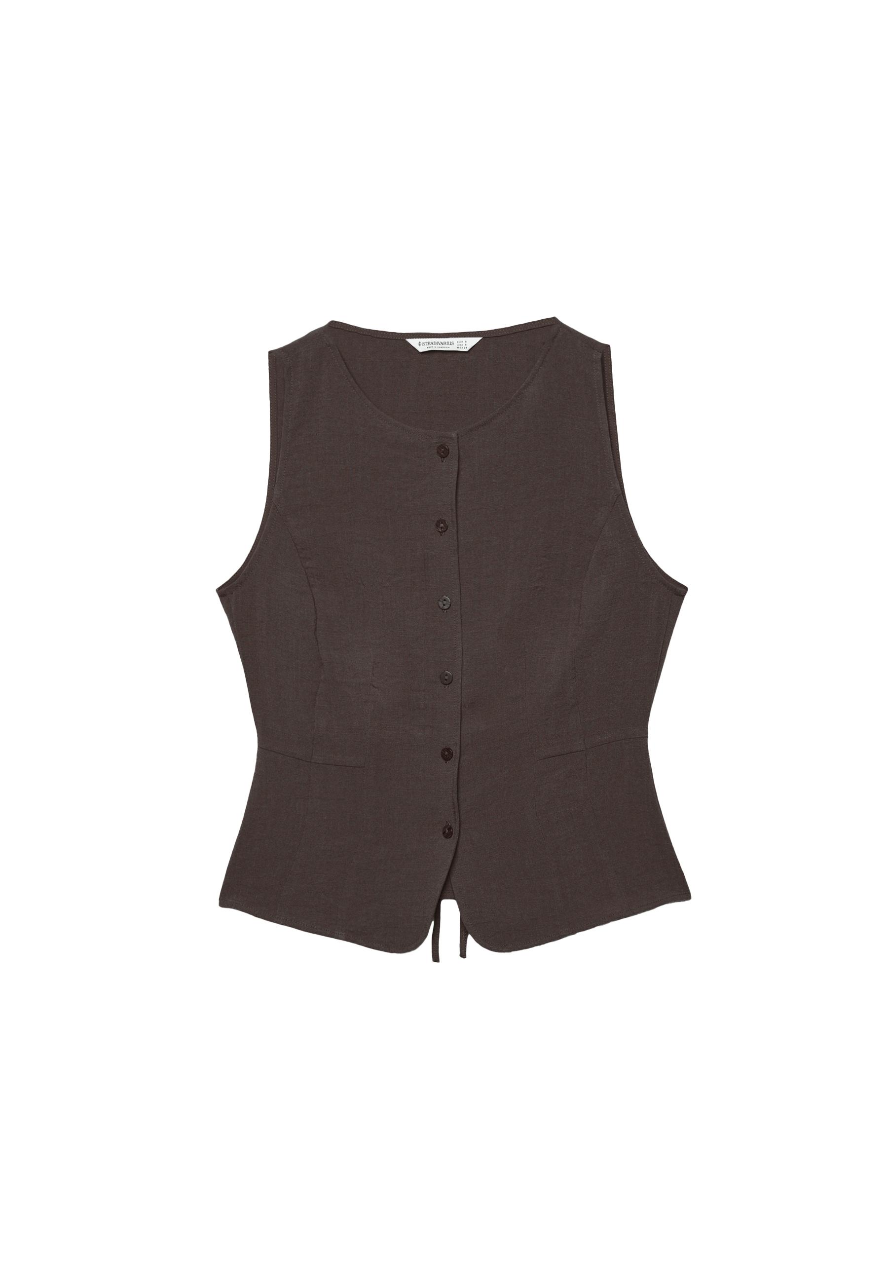 Buttoned waistcoat — Brown
