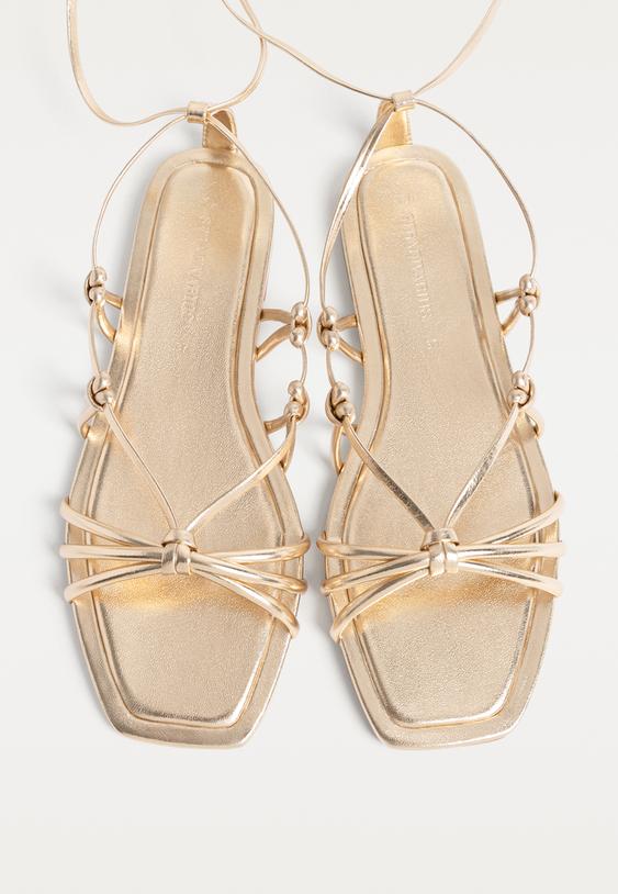 sandalias planas tiras