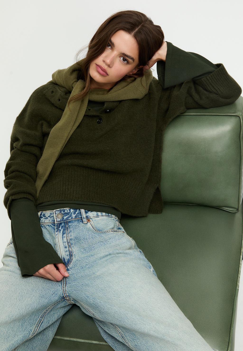 Jersey punto botones