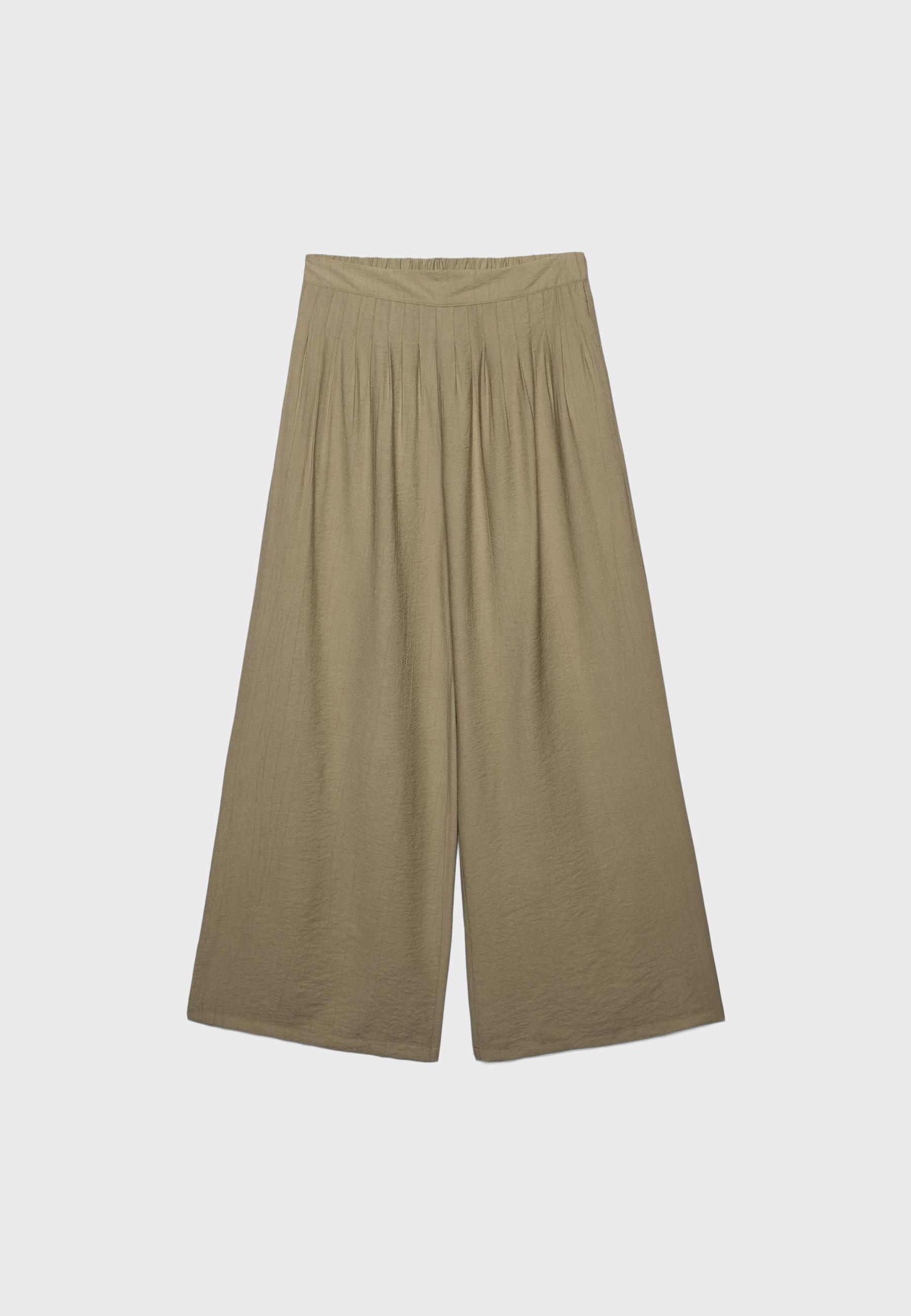 Darted palazzo trousers — Brown