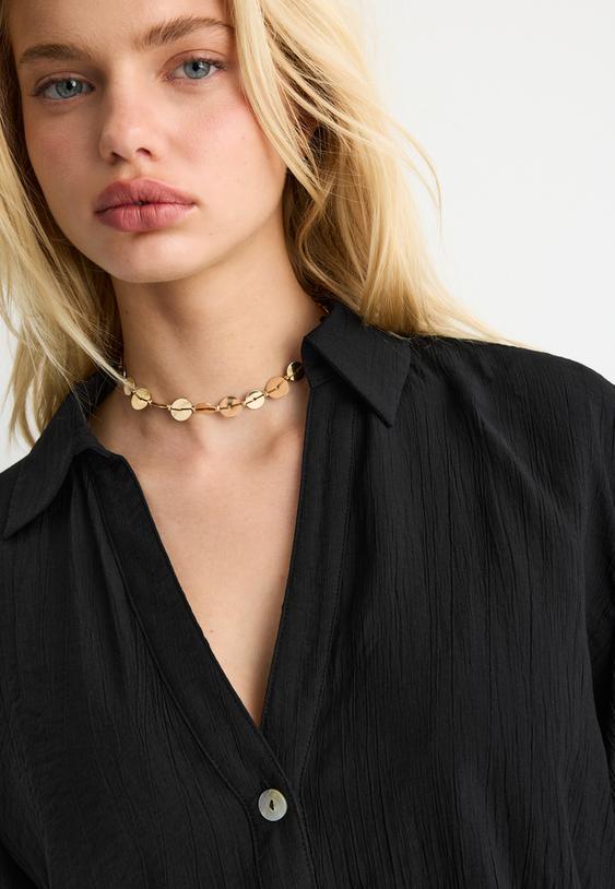 camicia fluida con bottoni