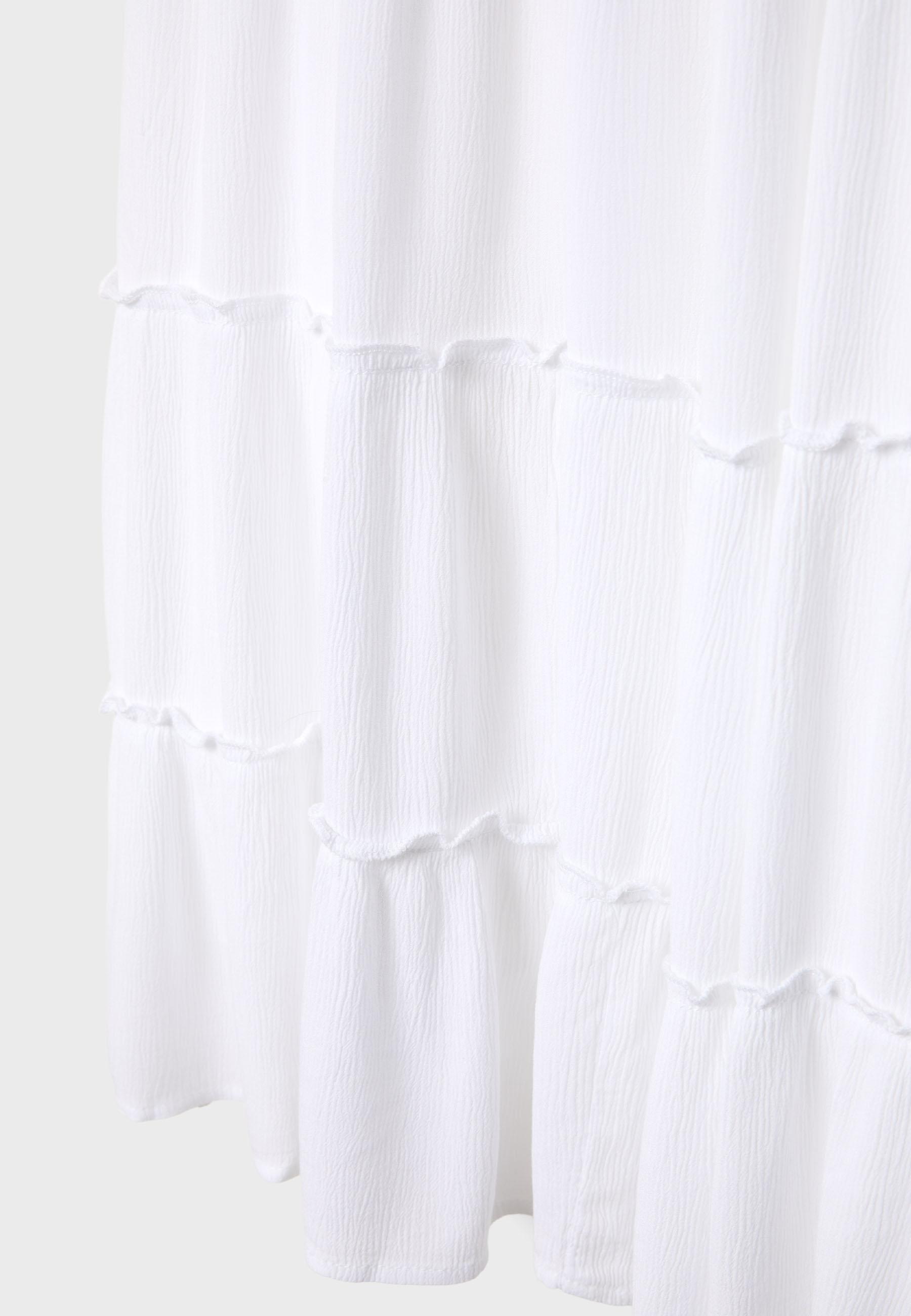 Flowing panelled midi skirt — White