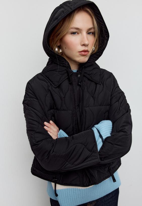 hooded puffer jacket