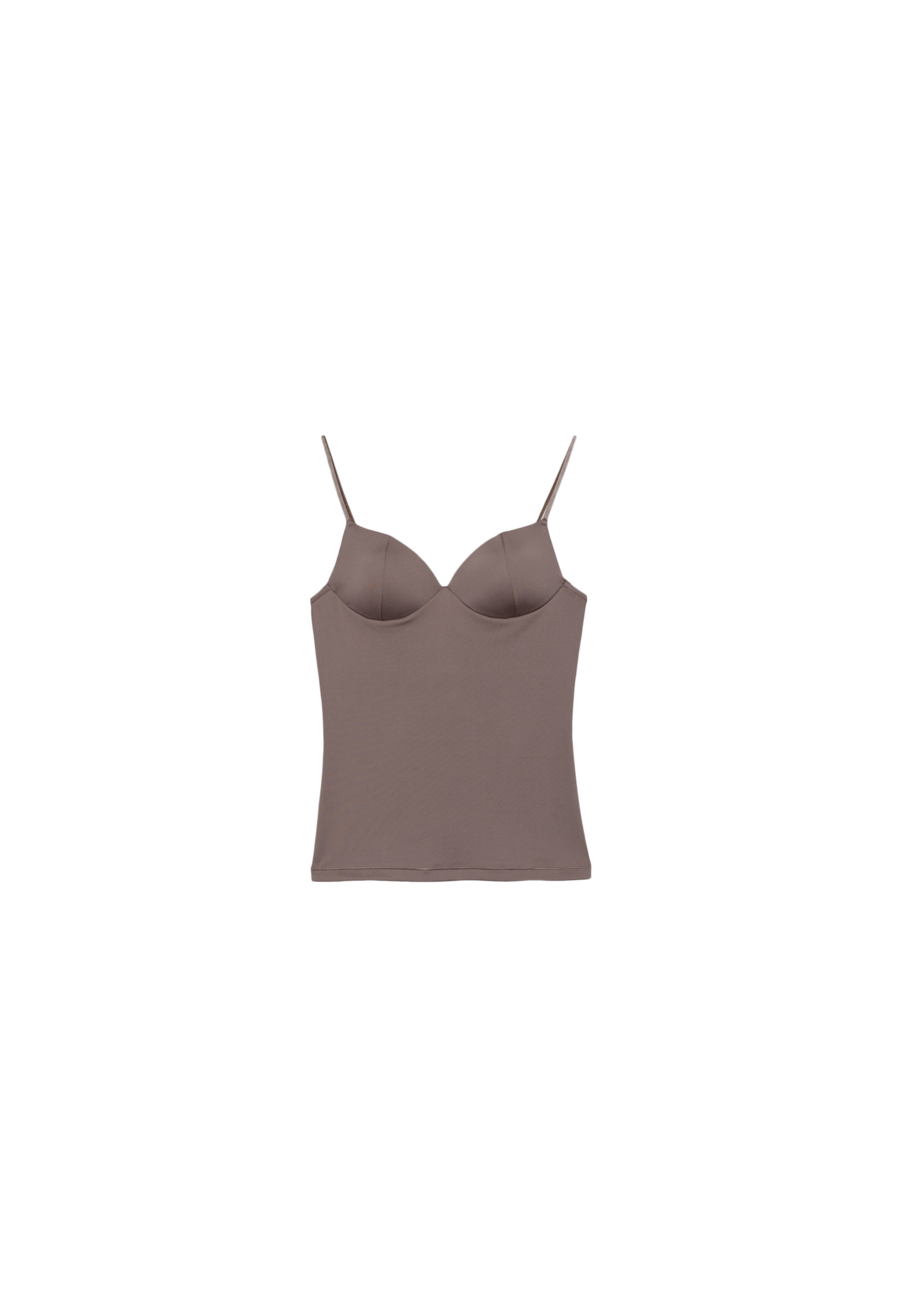 Corsetry-inspired top — Brown