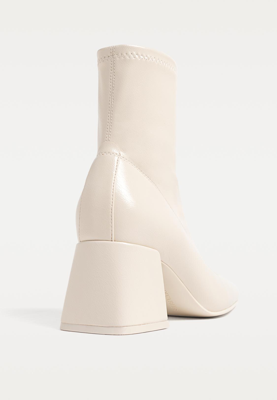 Biker Boots Botins Stradivarius Block Heel Faux-patent-finish Ankle