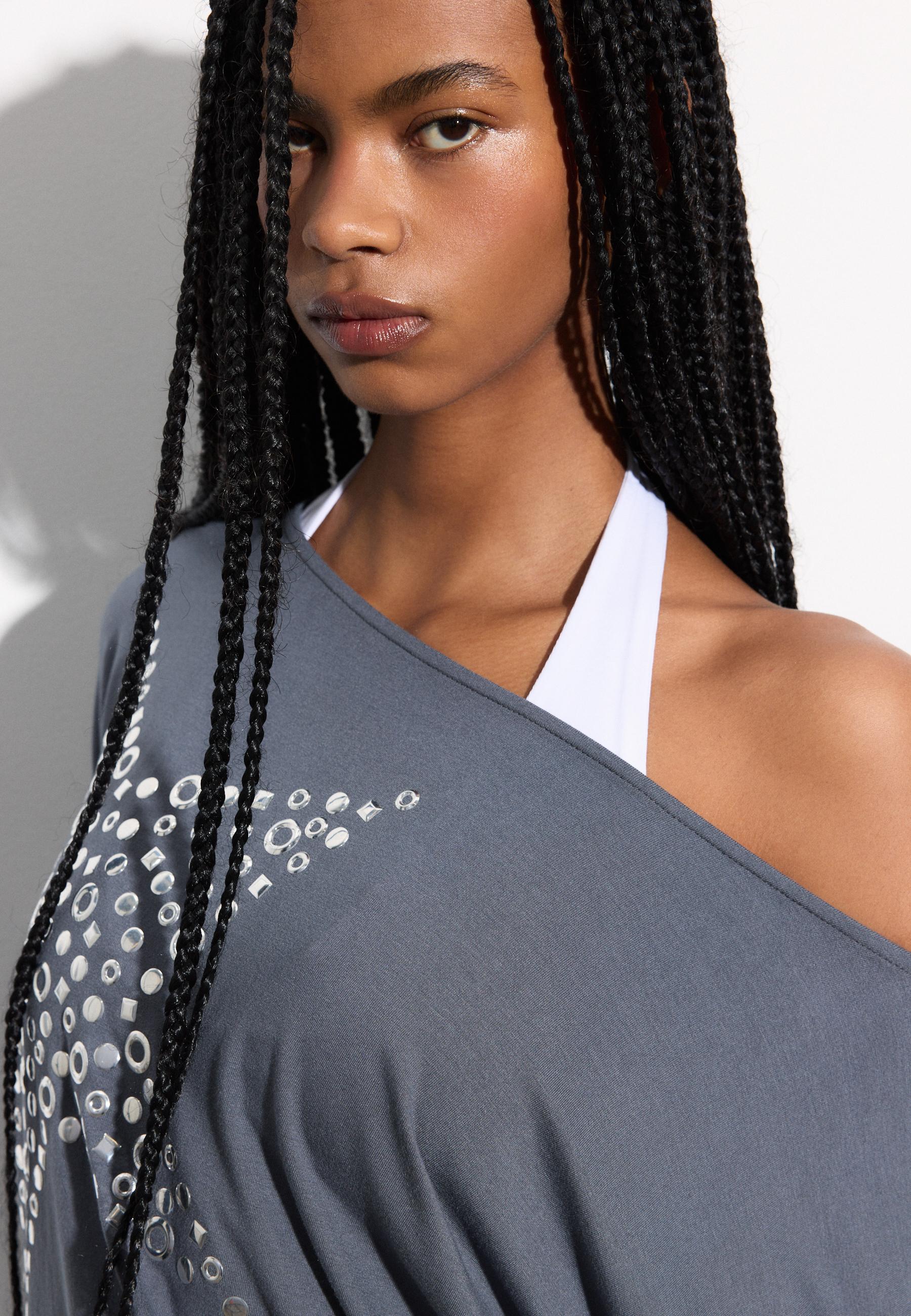 Star stud T-shirt — Dark grey