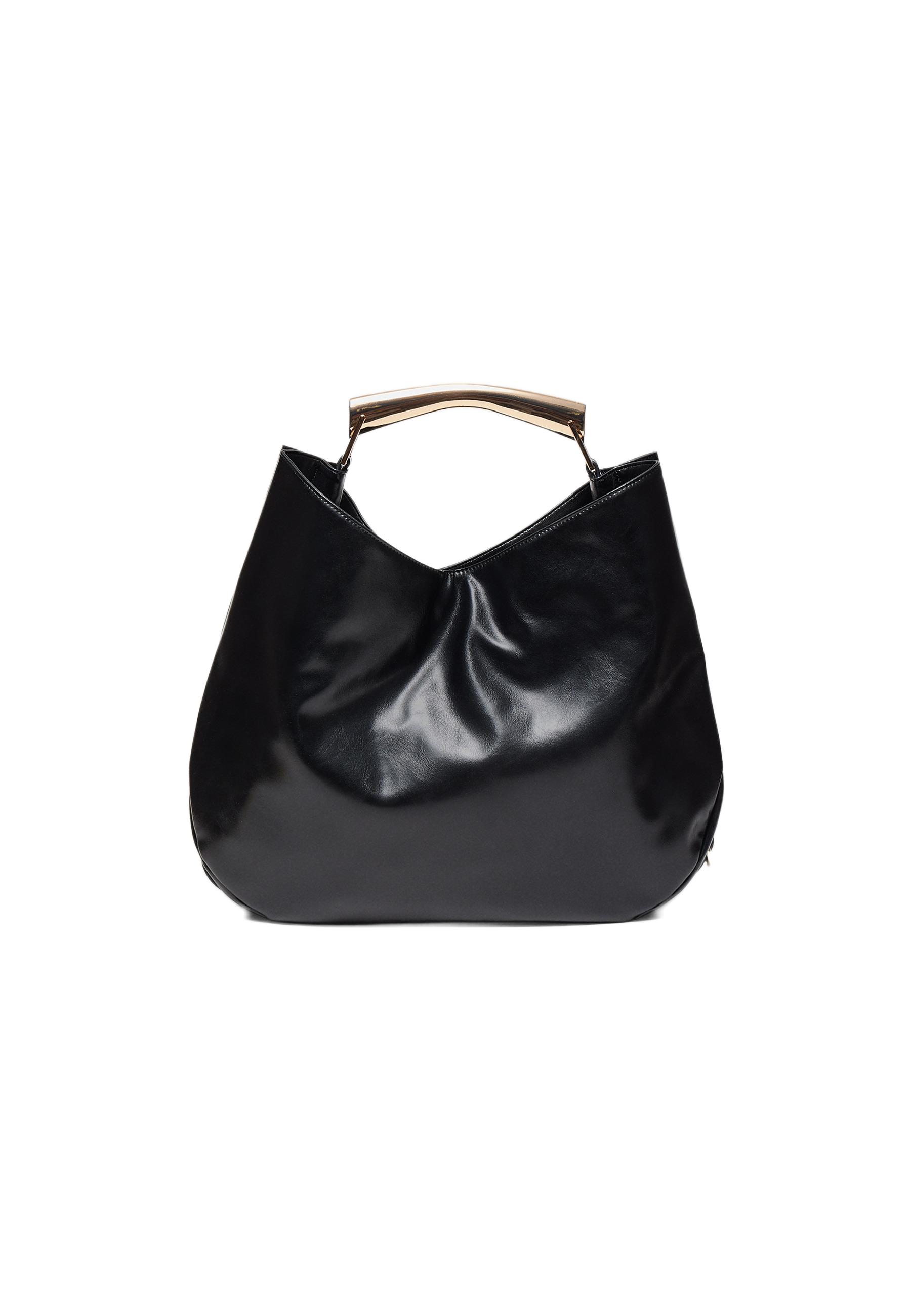Bag with metal handle — Black
