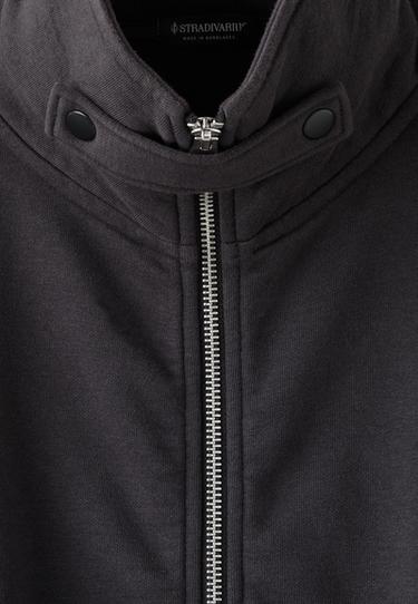 Cropped high neck sweatshirt — Dark grey 9