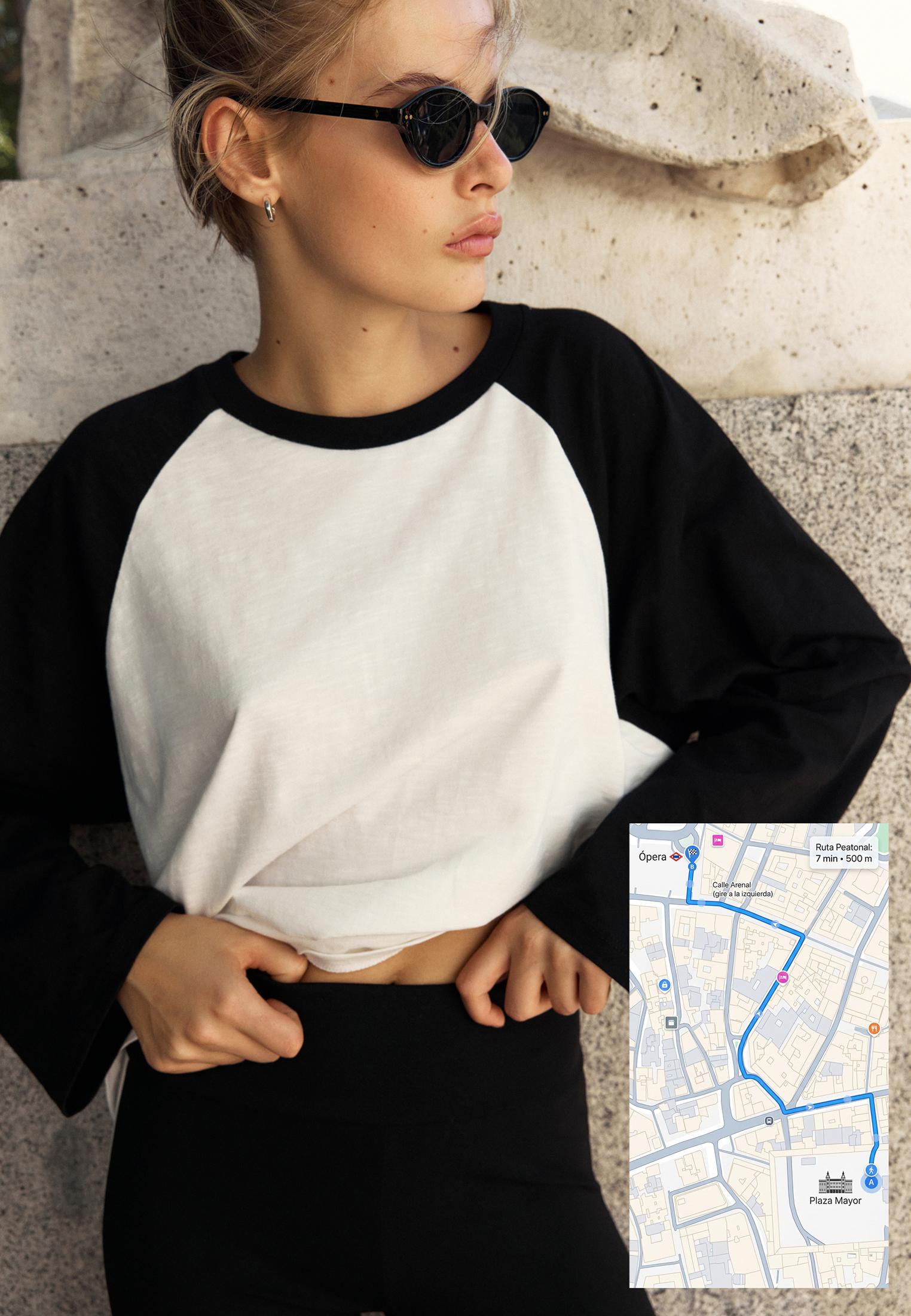 Stradivarius Oversize beyzbol t-shirt