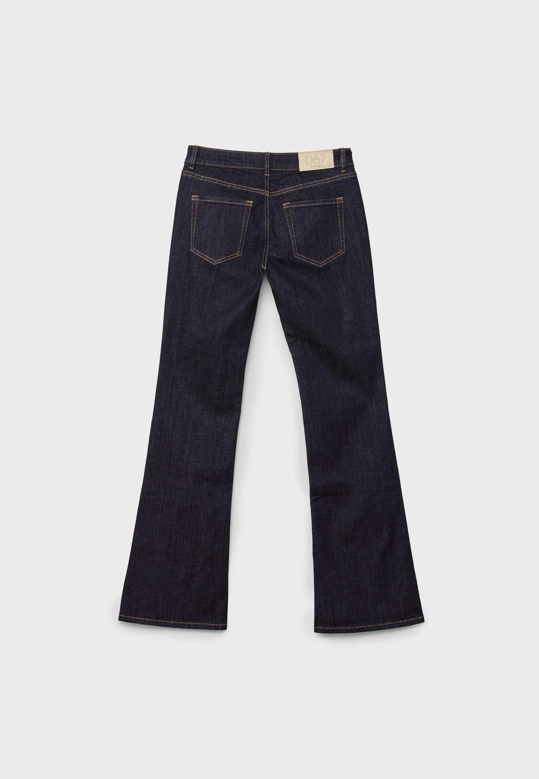 D67 slim bootcut jeans — RINSE BLUE DENIM