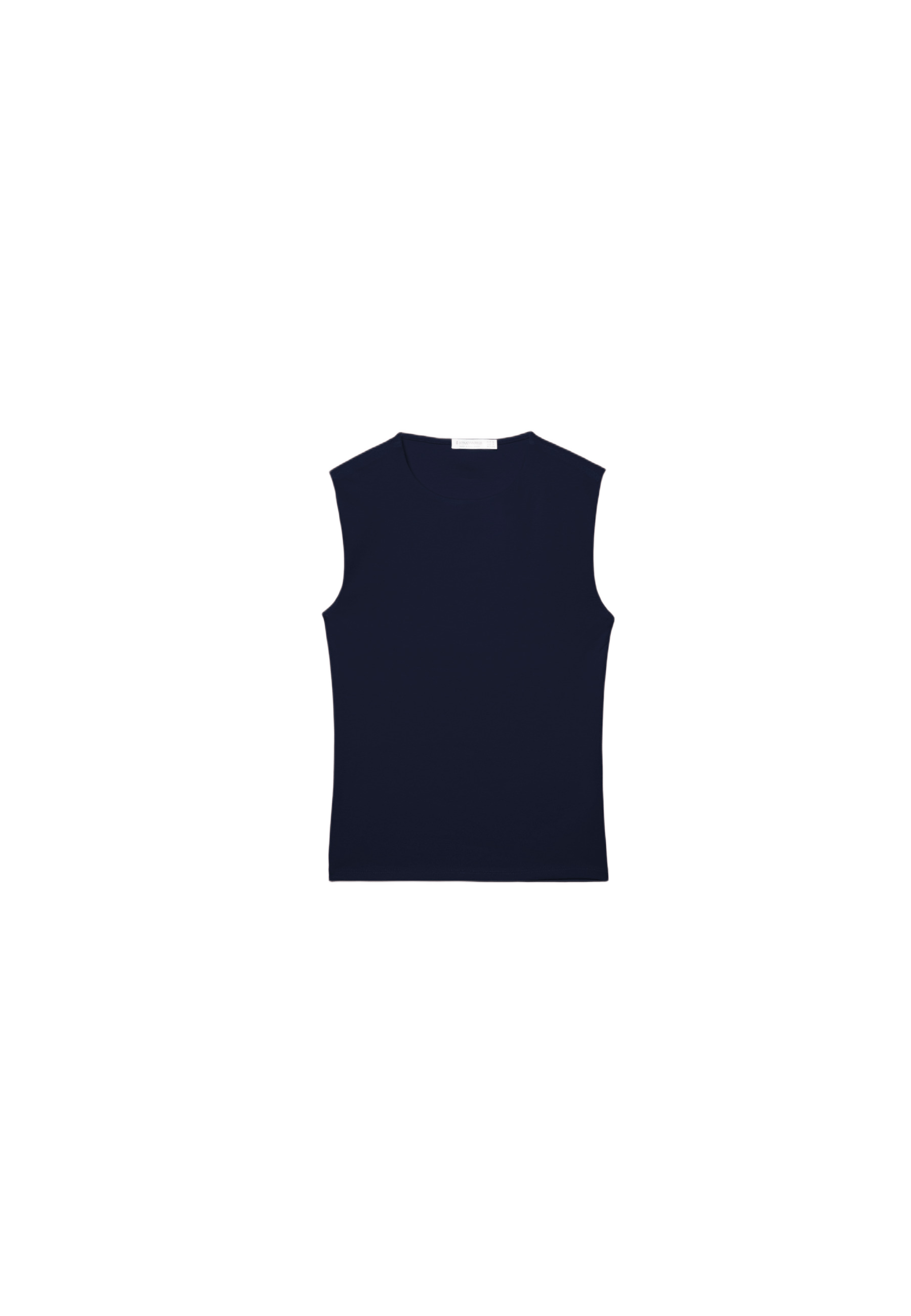 Basic Sleeveless T-Shirt — Navy blue