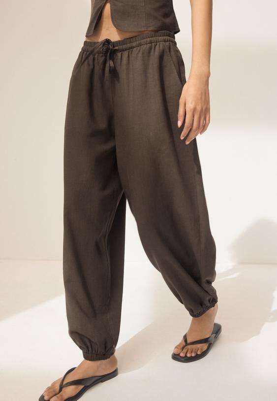 lineneffect sarouel trousers