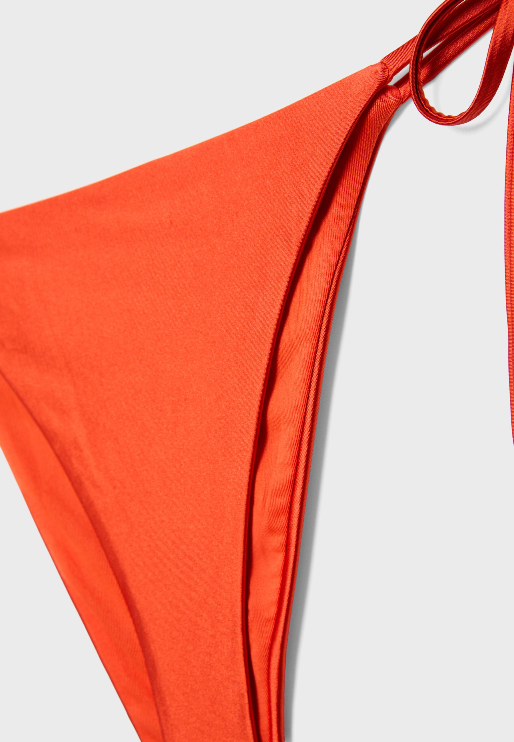 Satin Brazilian bikini briefs — Orange