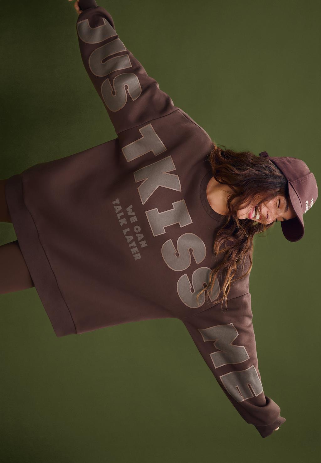 Sudadera oversize estampado Smile