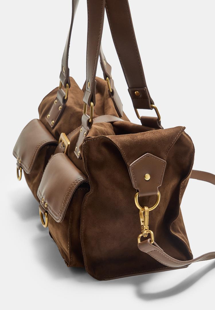 mala de ombro com bolsos
