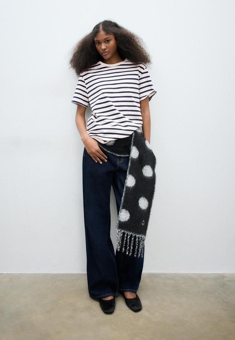 basic heavy weight striped boxy fit tshirt