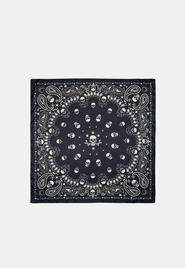 Skull print scarf — Black 1
