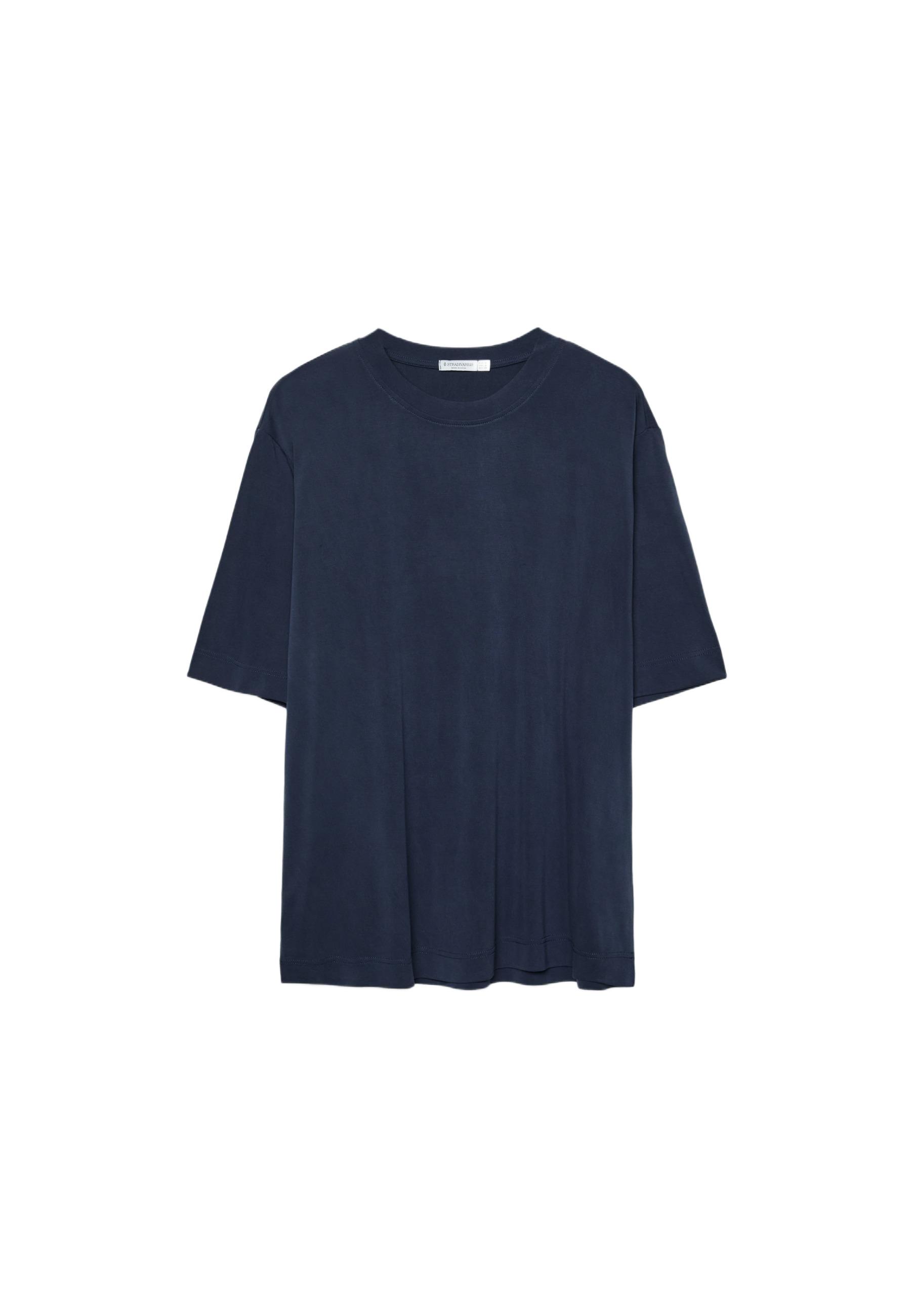 Soft-touch oversize turtleneck — Dark blue