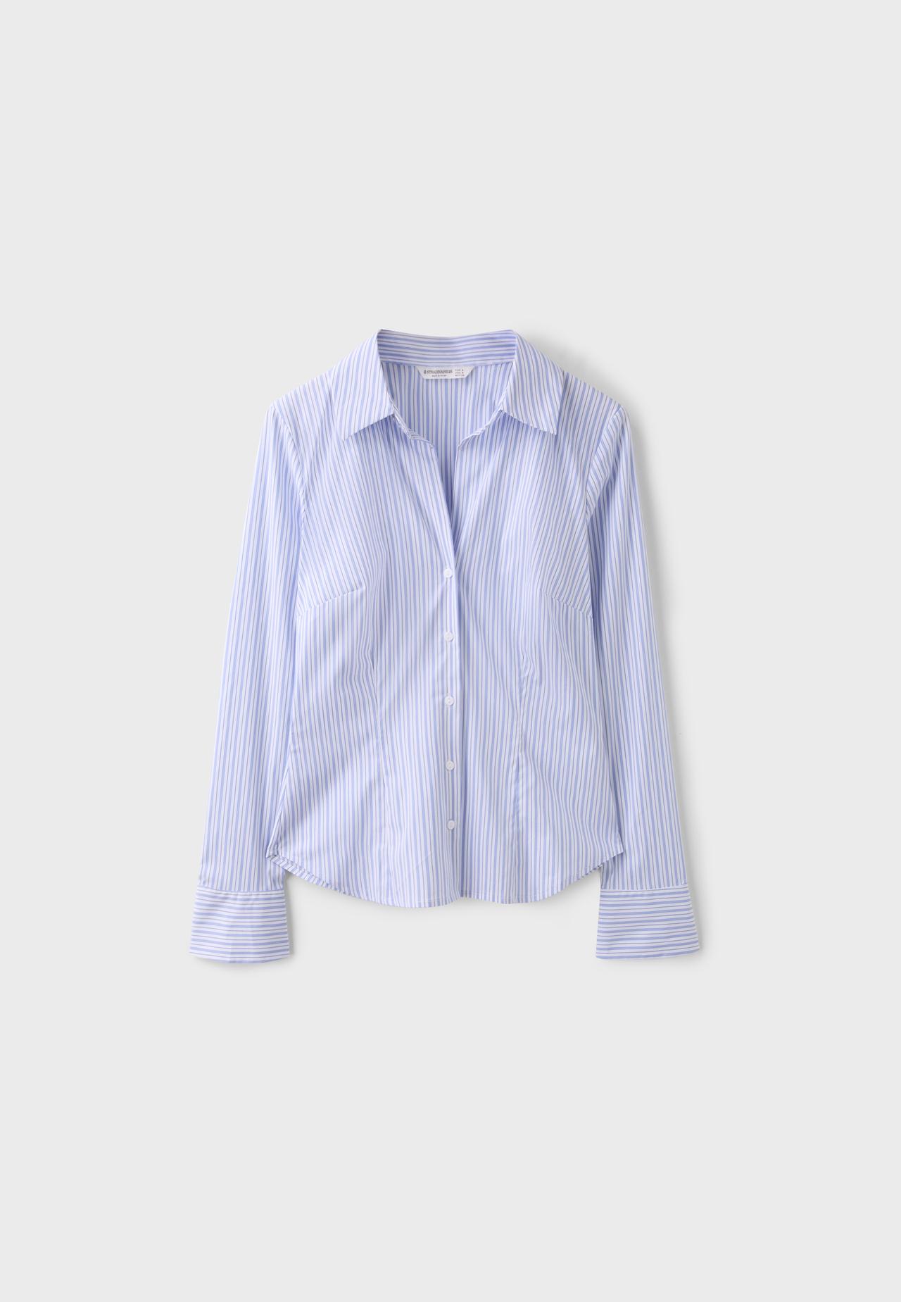 Fitted basic shirt — Sky blue