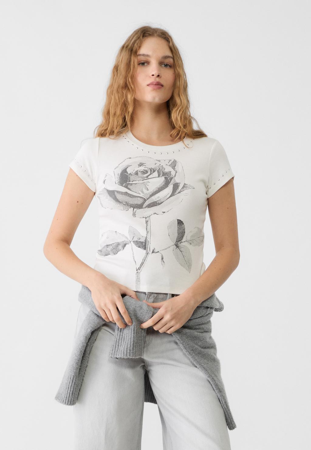 T-shirt imprimé rose