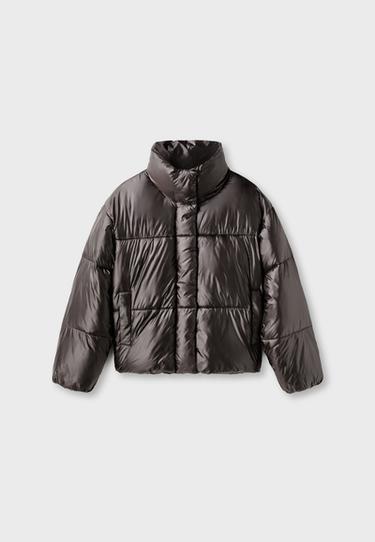 Shiny padded jacket — Brown 7