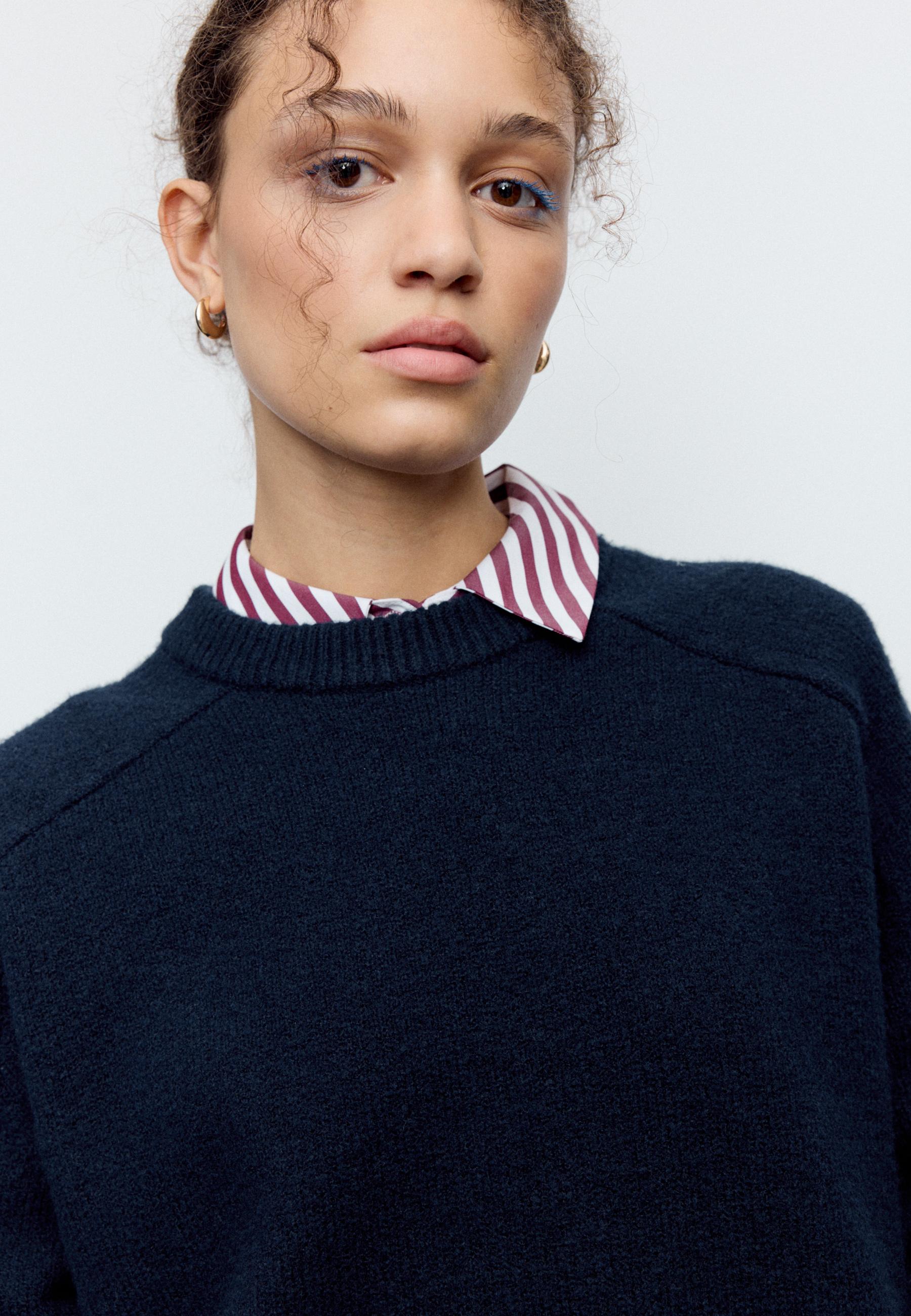 Basic soft knit jumper — Dark blue