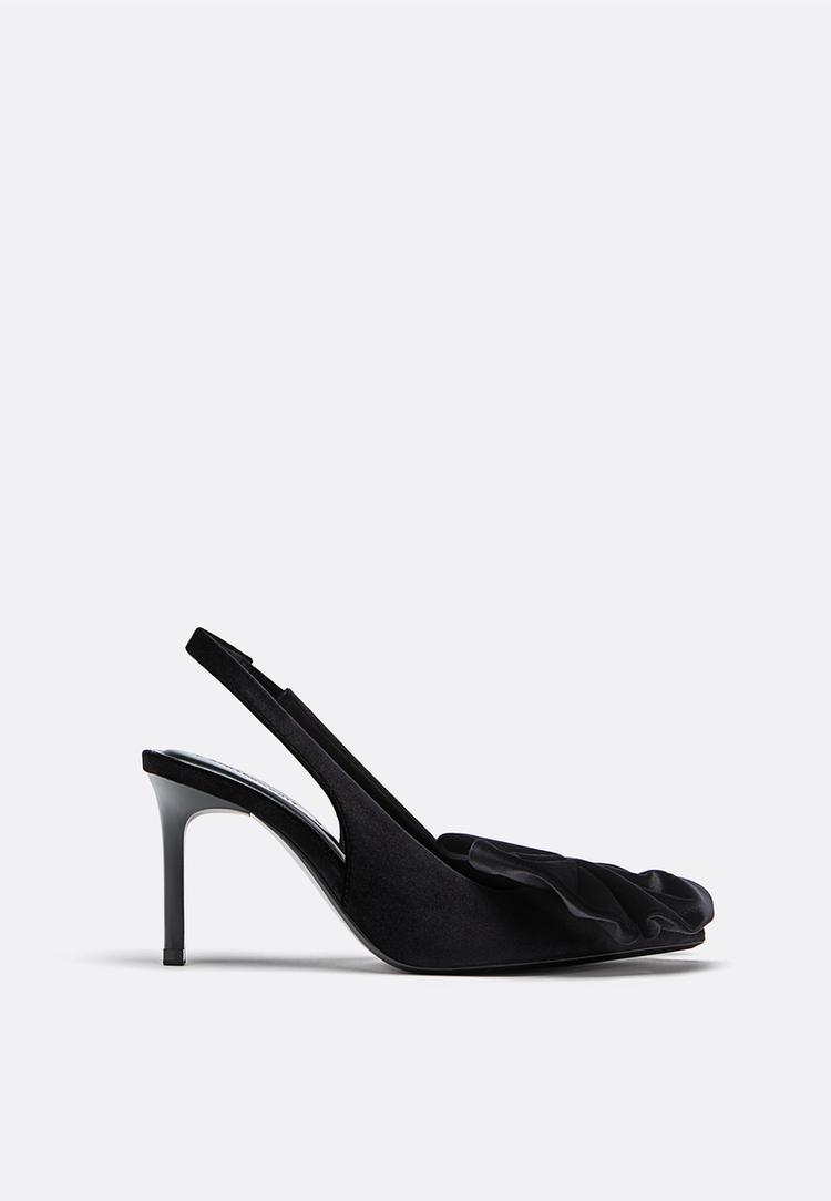 zapatos tacon efecto terciopelo