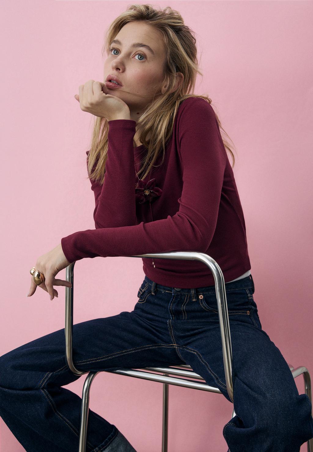 Camiseta manga larga canalé