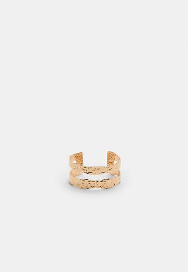 Textured arm cuff — Gold 1