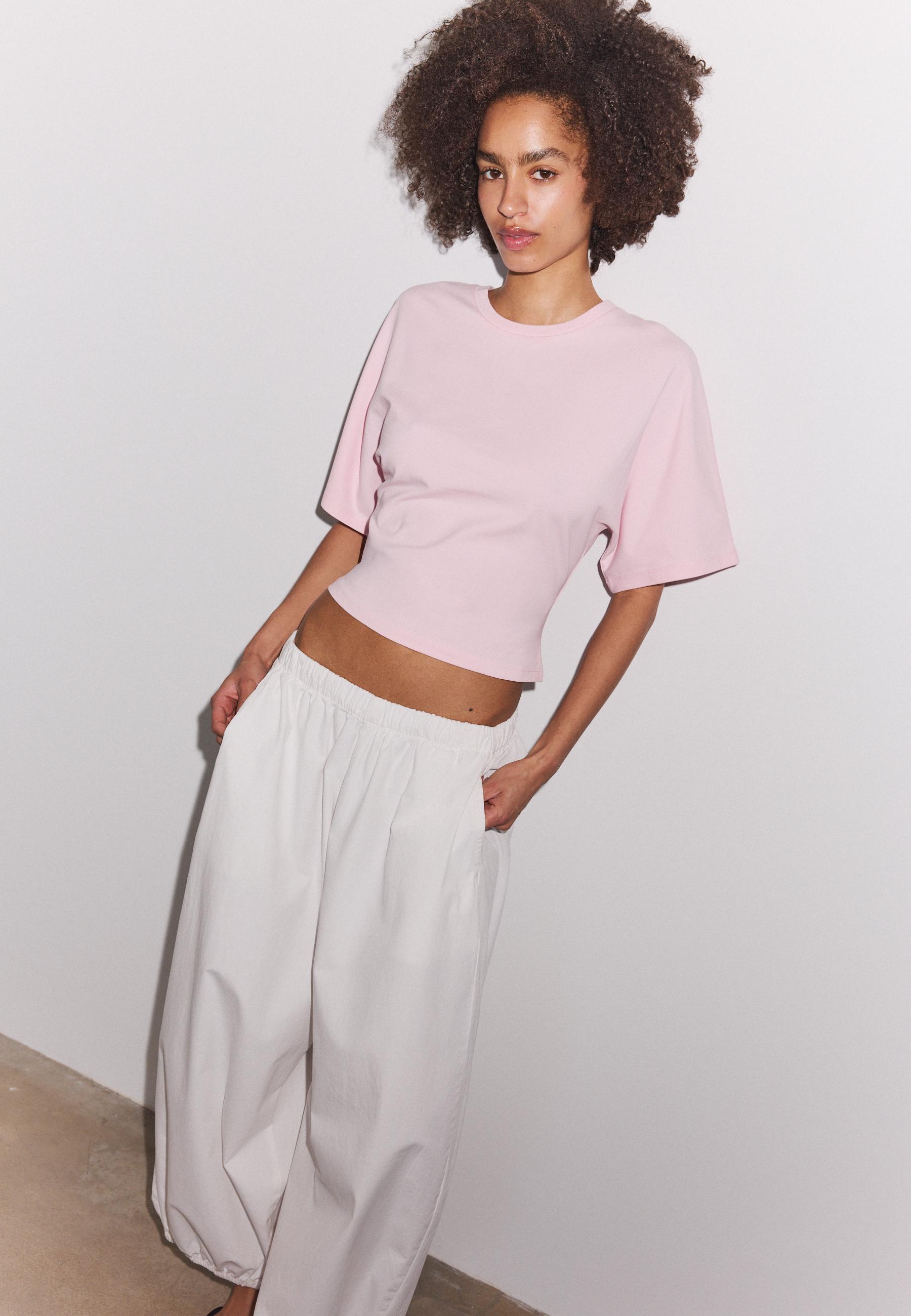 Japanese short sleeve T-shirt — Pale pink
