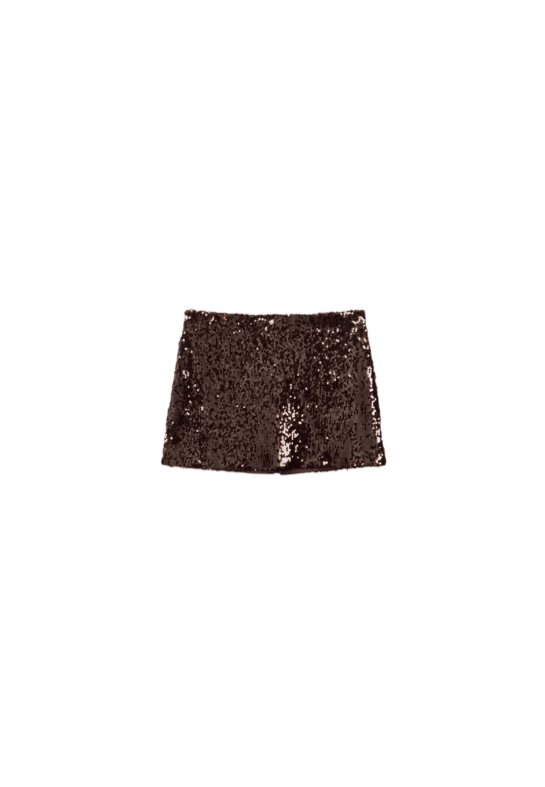 Sequin mini skirt — Brown