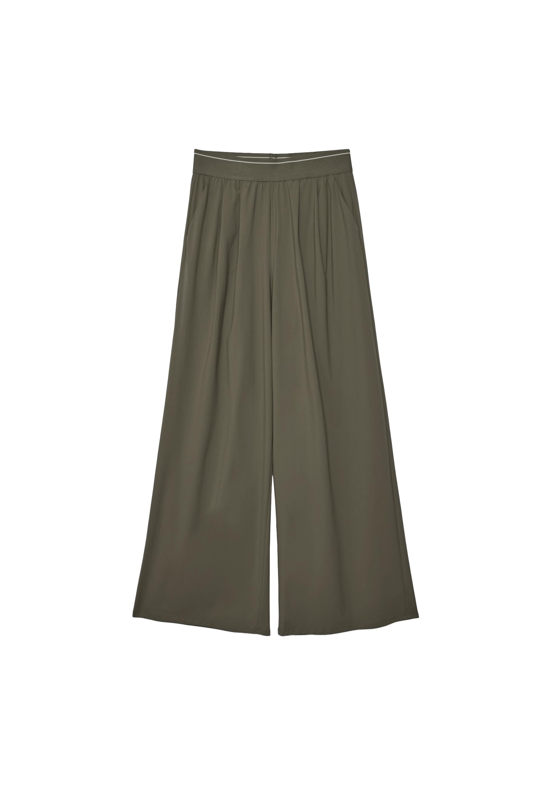 Elasticated waist palazzo joggers — Brown