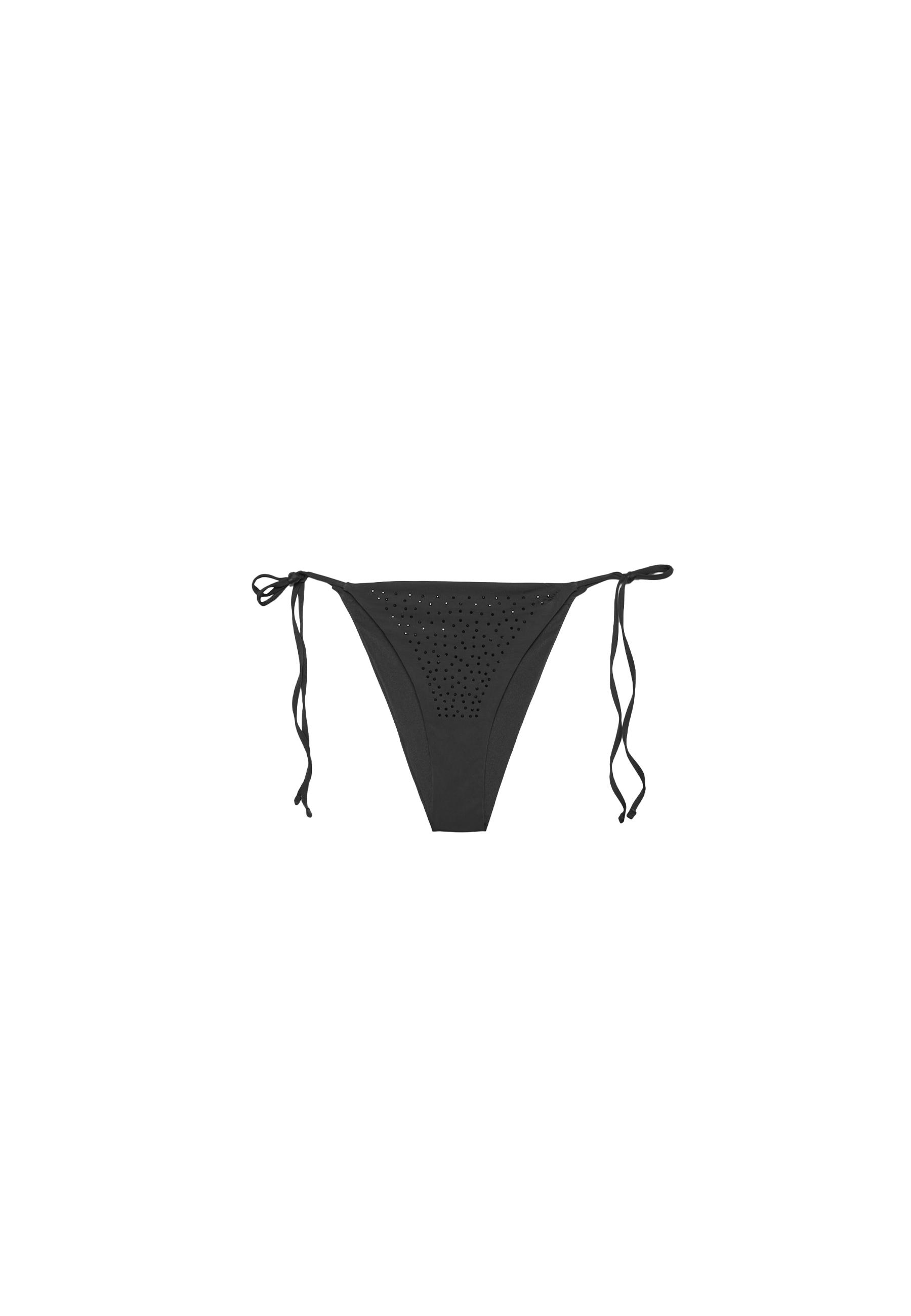 Shimmery Brazilian bikini bottoms — Black