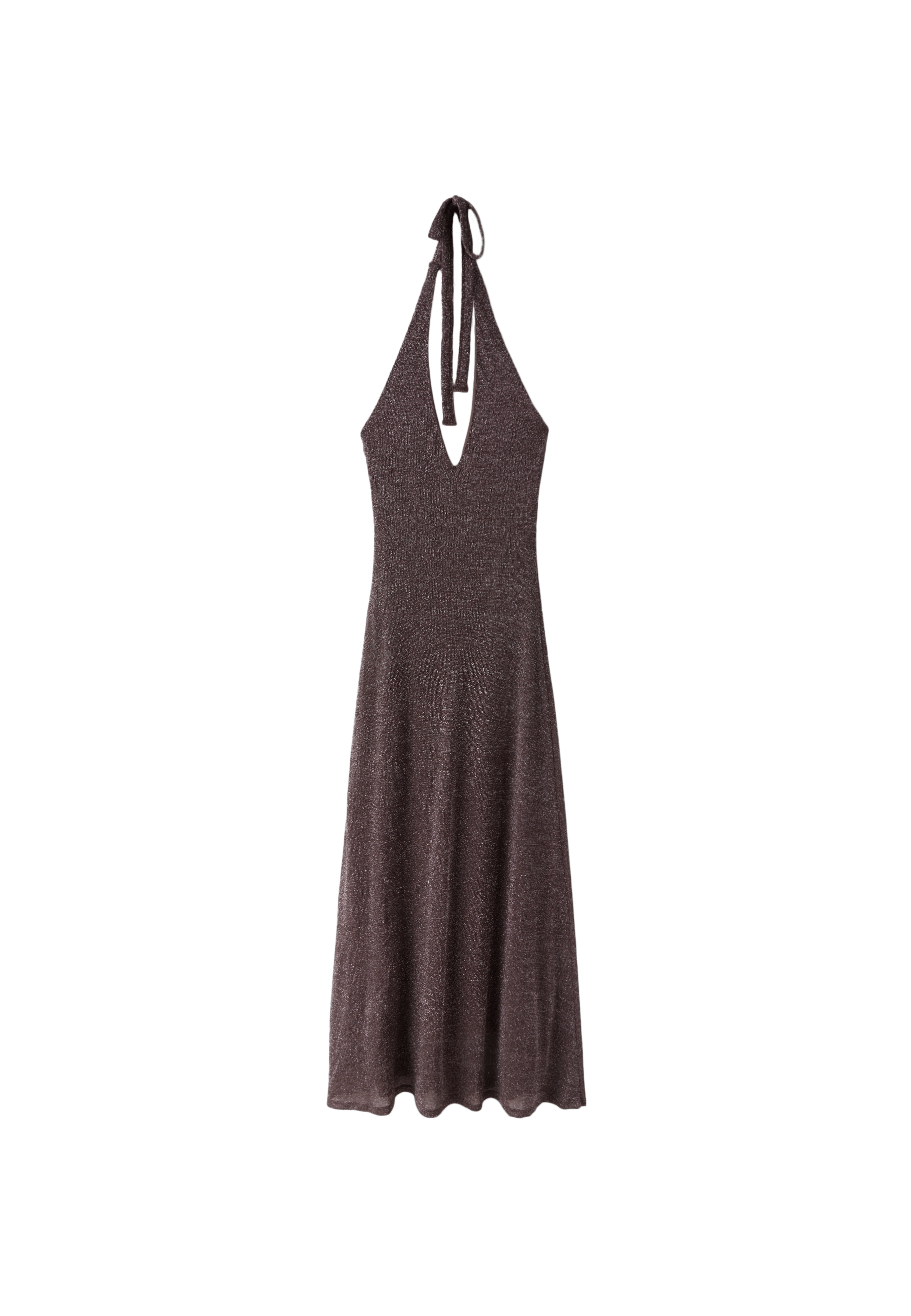 Halter midi dress — Brown