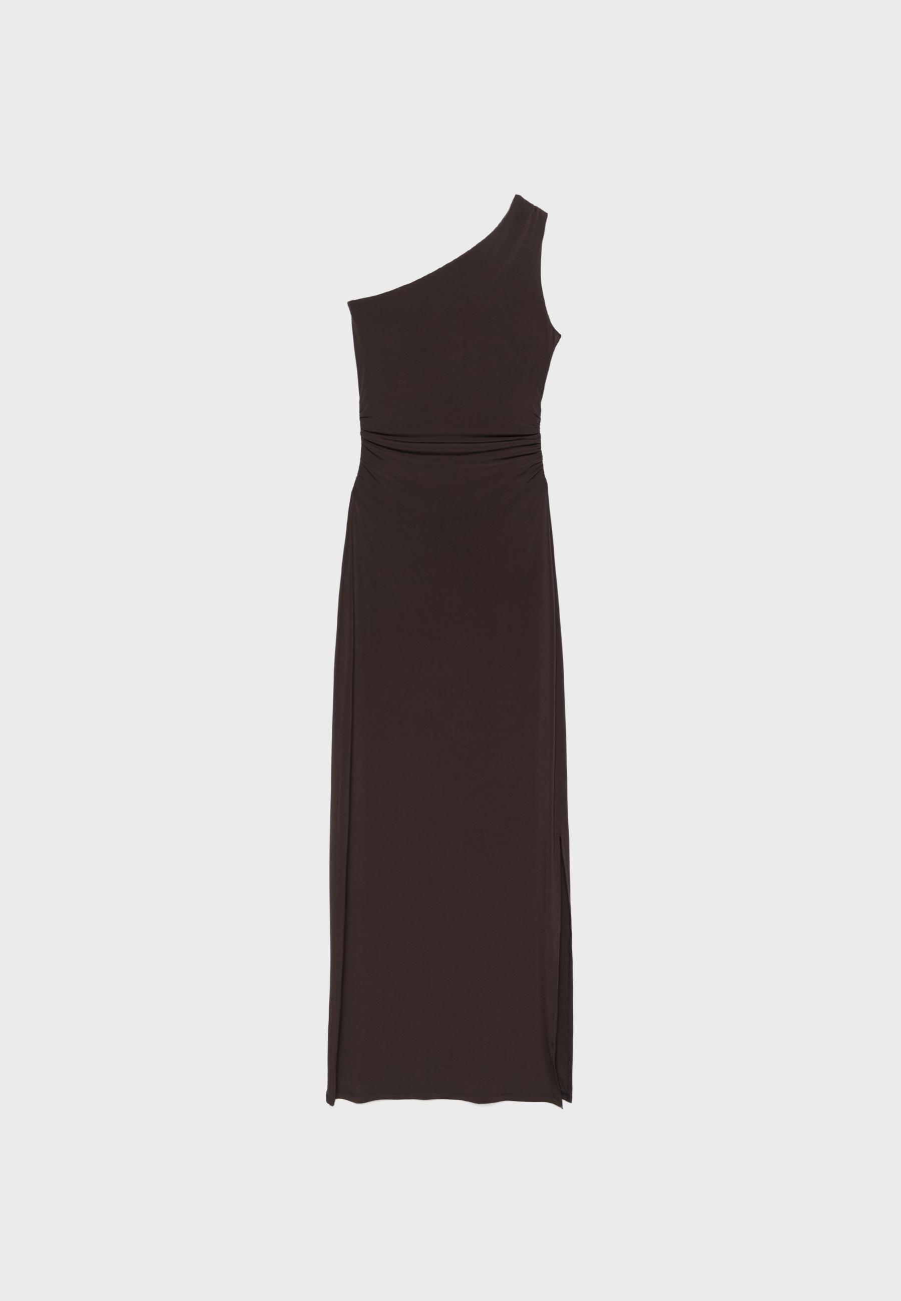 Metallic detail dress — Brown