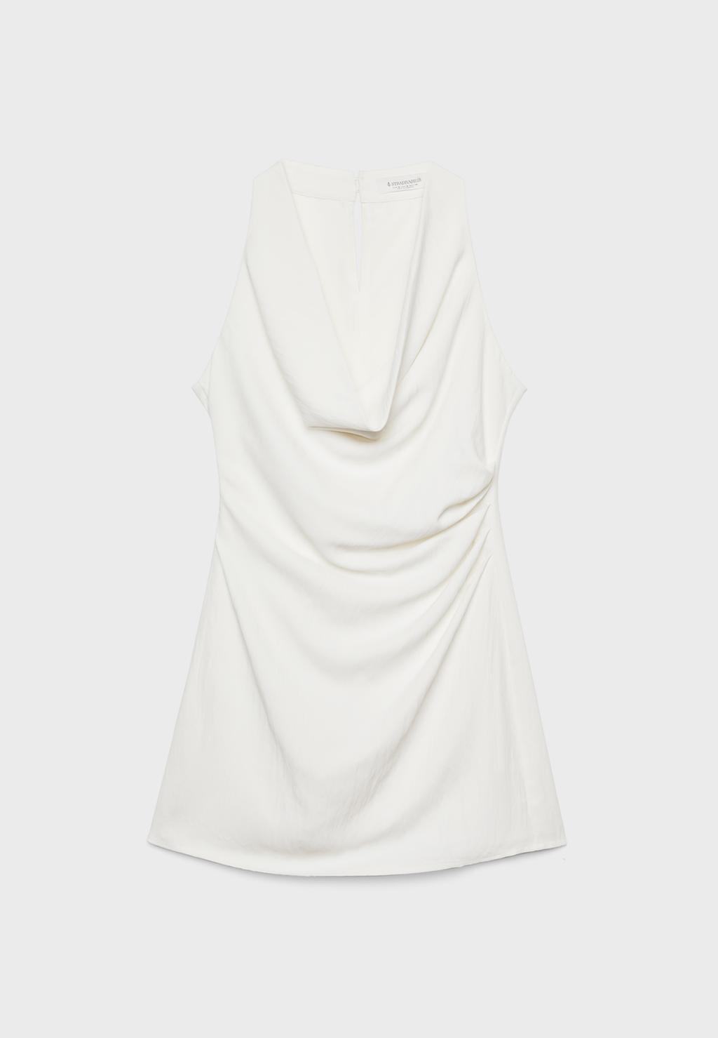 Robe courte drapée