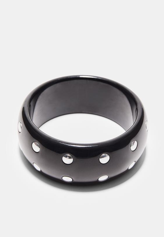 Stradivarius Set Mit 2 Armreifen Mit Nieten Schwarz Os