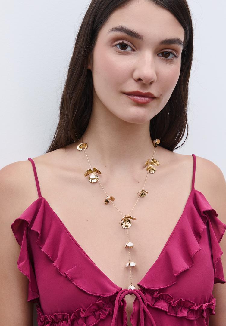collar lariat flor