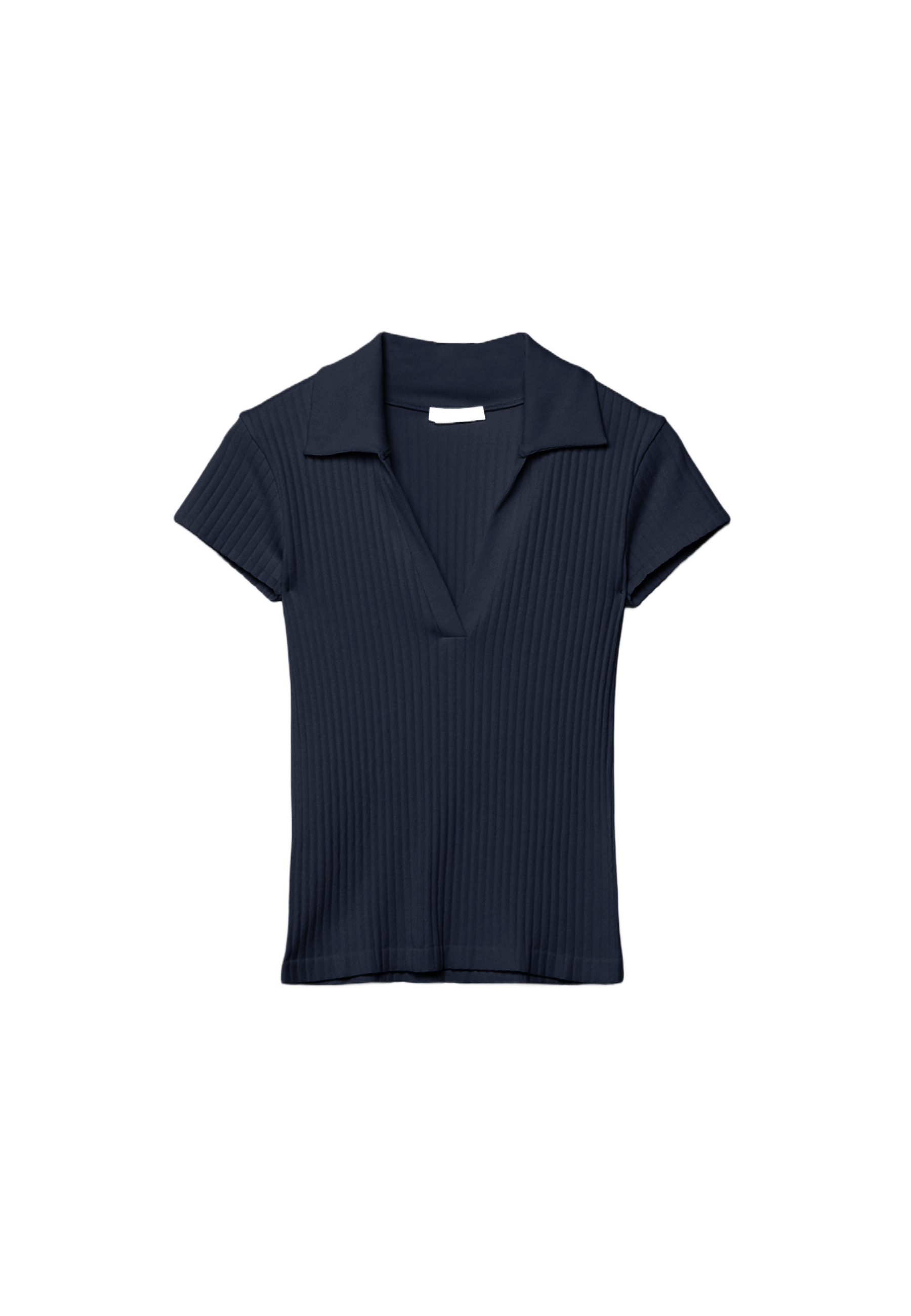 Basic seamless polo T-shirt — Dark blue