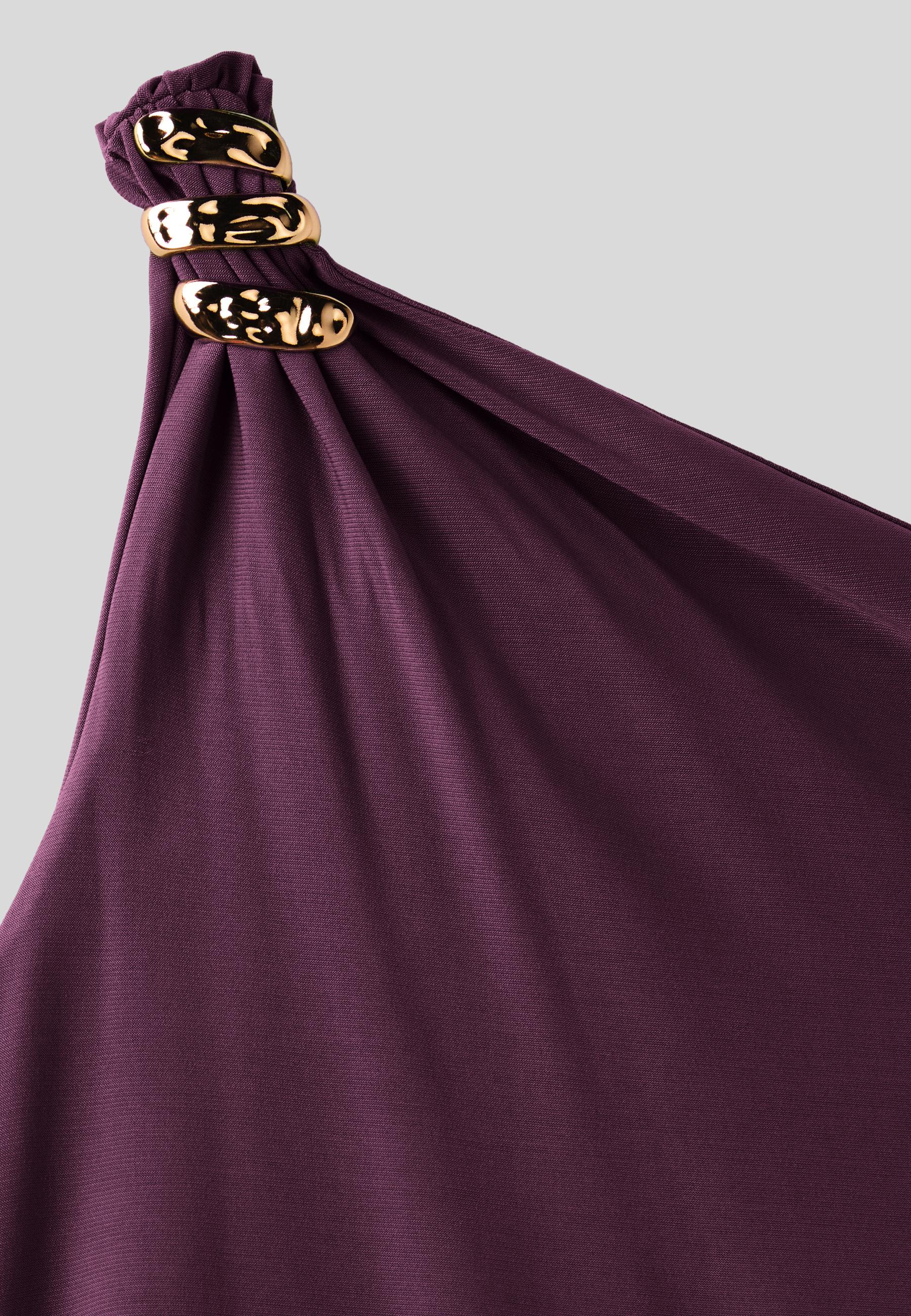 Metallic detail dress — Purple
