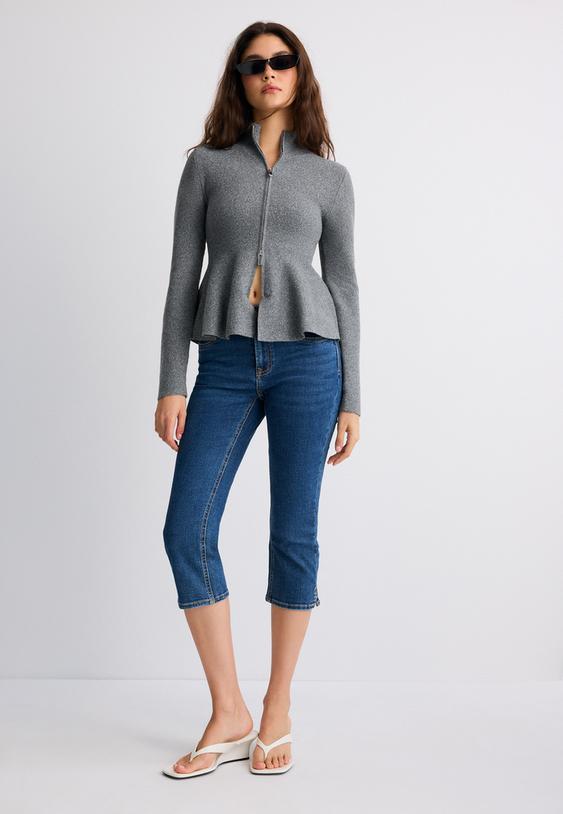 sweater de malha com peplo