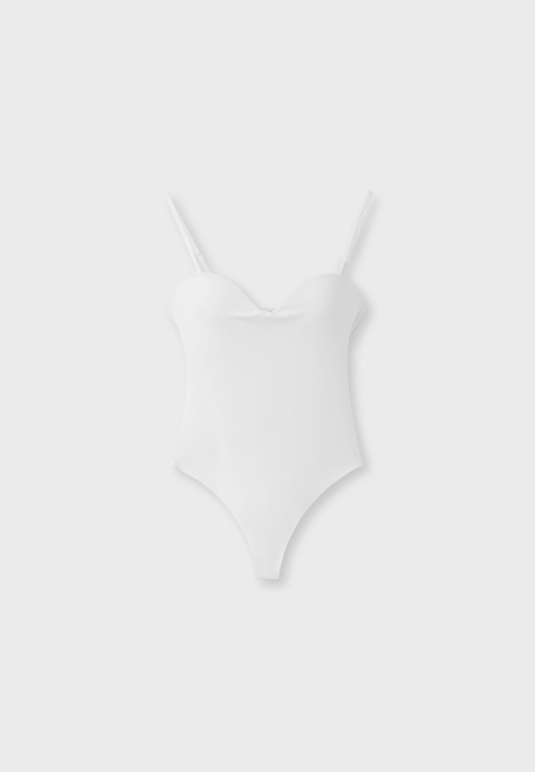 Padded cup bodysuit — Ecru