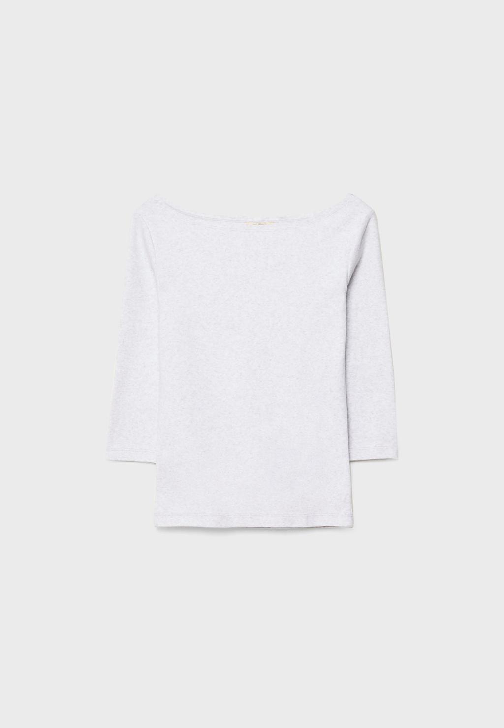 Camiseta básica cuello barco