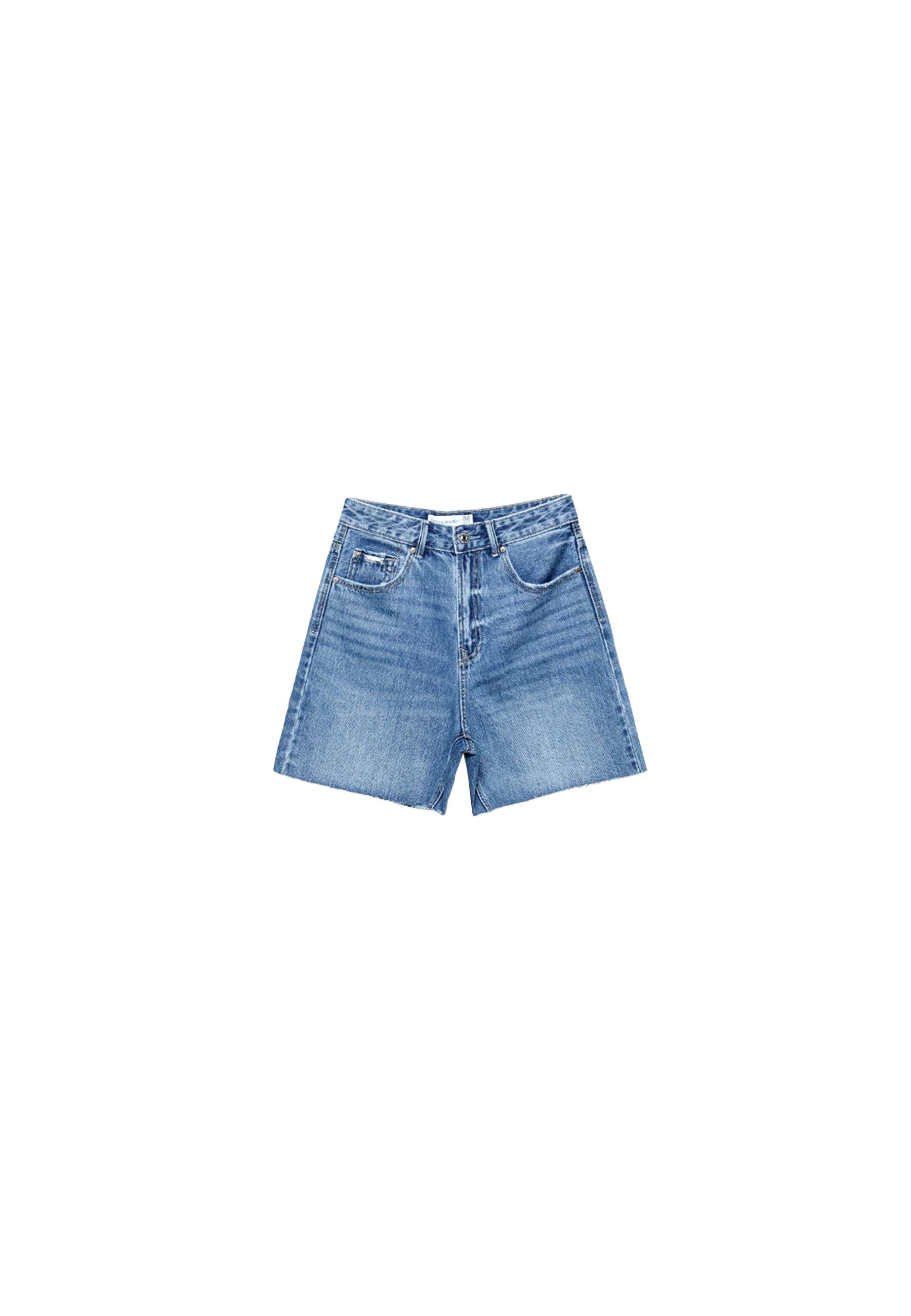 D93 Longline shorts — MEDIUM DENIM WASH