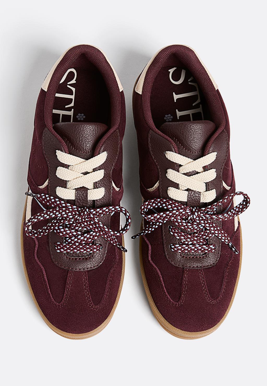 Casual split leather trainers